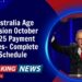 Australia Age Pension October 2025 Payment Dates- Complete Schedule