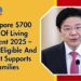 Singapore $700 Cost Of Living Payment 2025 – Who Is Eligible And How It Supports Families