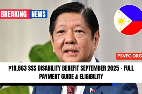 ₱19,863 SSS Disability Benefit September 2025 – Full Payment Guide & Eligibility